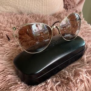 Coach flower gold sunglasses with case